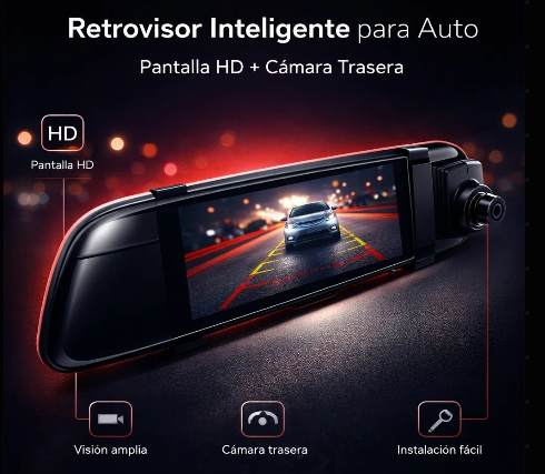 Camara Espejo Retrovisor con Pantalla