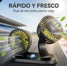 Ventilador de Doble Cabezal para Auto