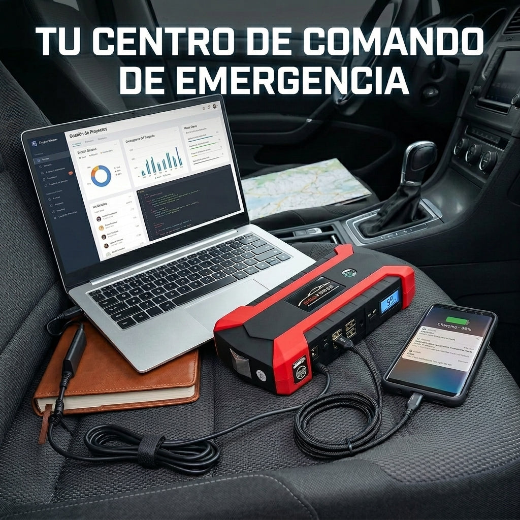 Arrancador De Batería Carro Multifuncion