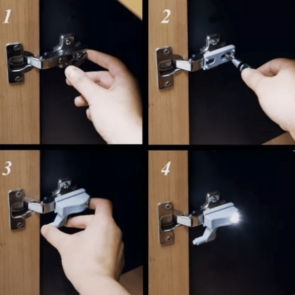 Bisagras led - Visibilidad automatica